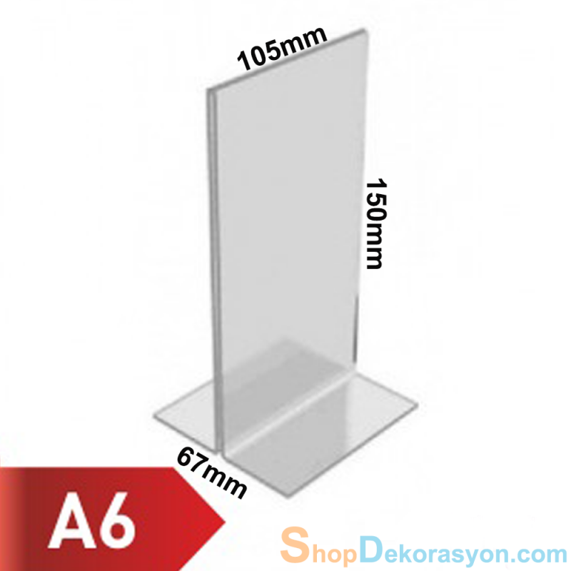 Eczane T Pleksi Etiketlik , A6 Ebadında