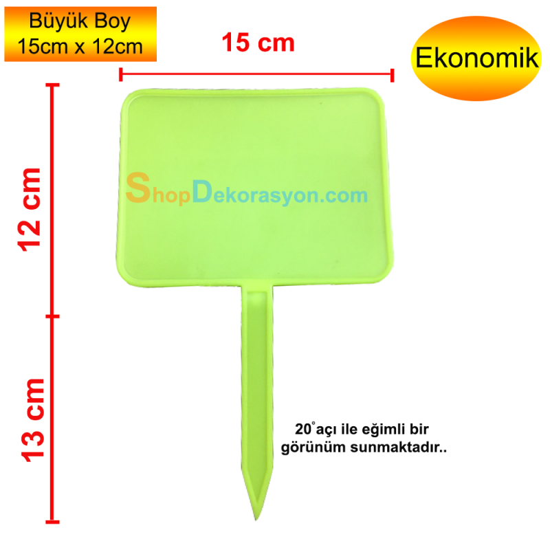 Saplamalı Fiyat Etiketi, Büyük Boy Sarı