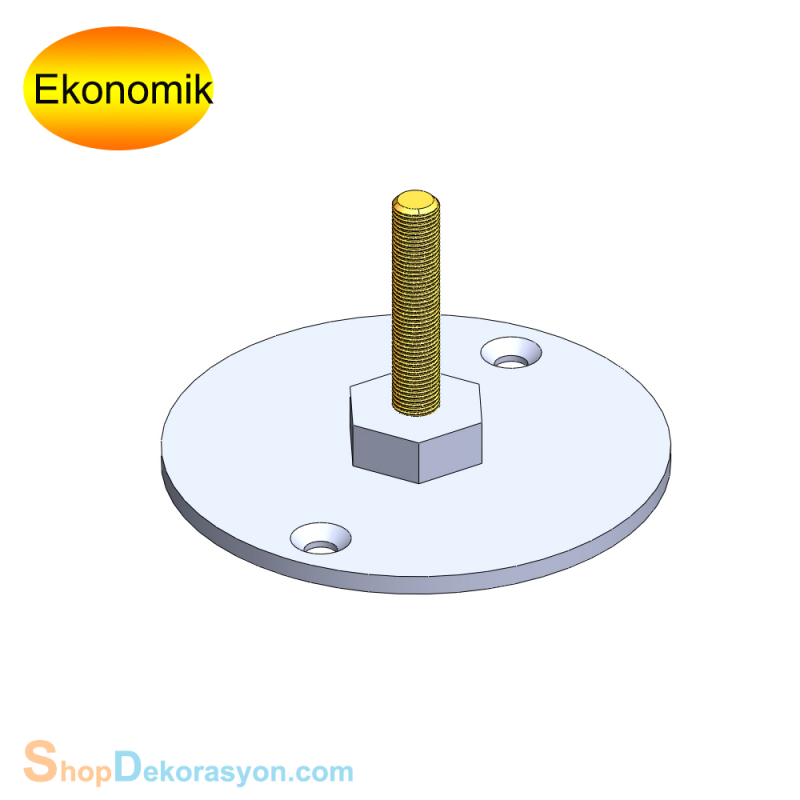 Alüminyum Profil Dikme Ayağı, Siyah