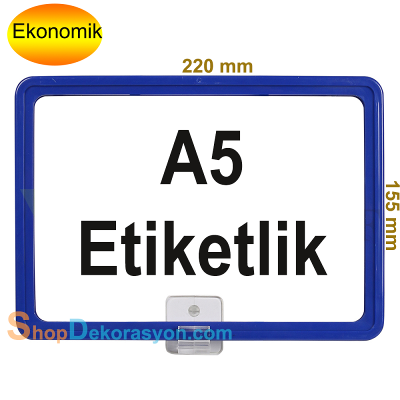 Mıknatıslı Metal Yüzeye ve Profile Sabitlenebilen A5 Fiyat Etiketliği