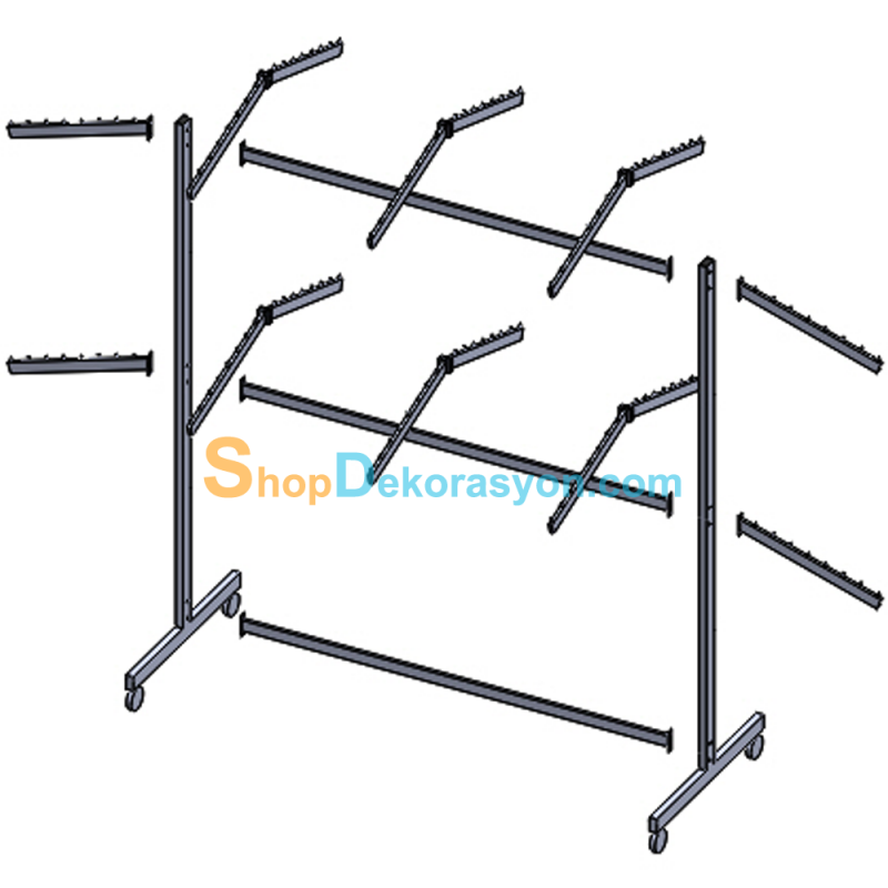 Kırtasiye Çanta Teşhir Standları , Krom