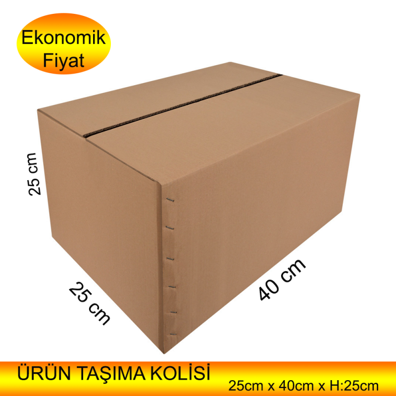 Uygun ve Ekonomik Fiyatlı Boş Karton Koli 400mm x 250mm x 250mm