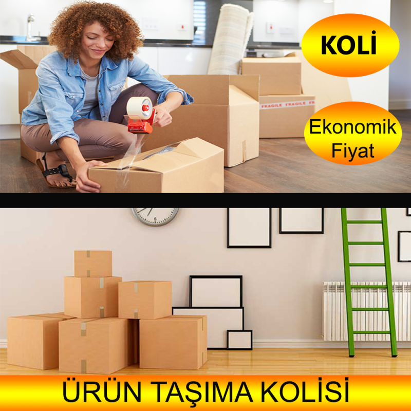 Boş Karton Koli İkitelli 650mm x 395mm x 200mm