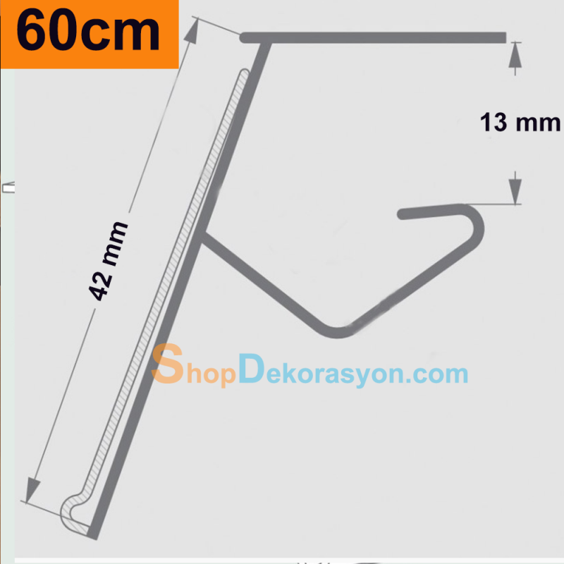 Ahşap Raf Etiketliği 60cm