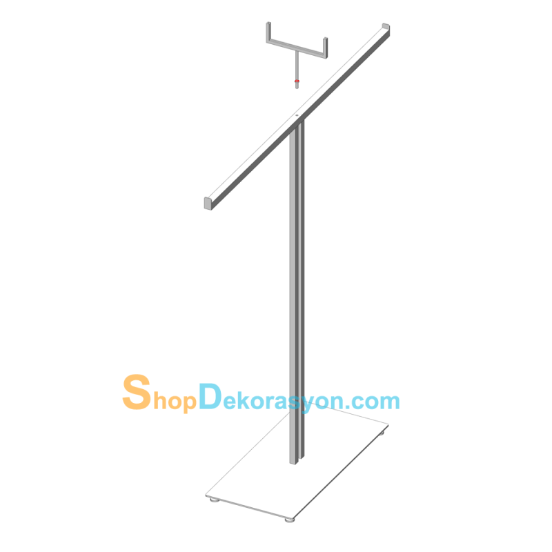 Mağaza Orta Elbise Askı Standı