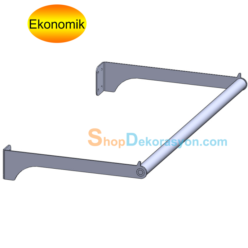 Mağaza Duvarı U Tipi Askı Taşıyıcı Duvara Vidalanabilen