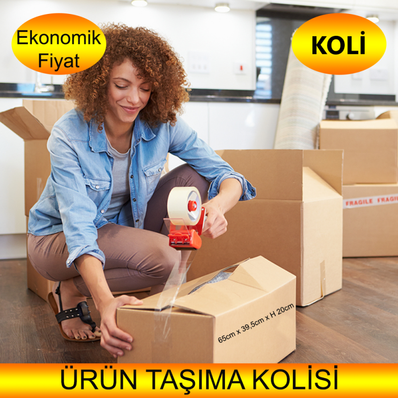 Boş Karton Koli İkitelli 650mm x 395mm x 200mm