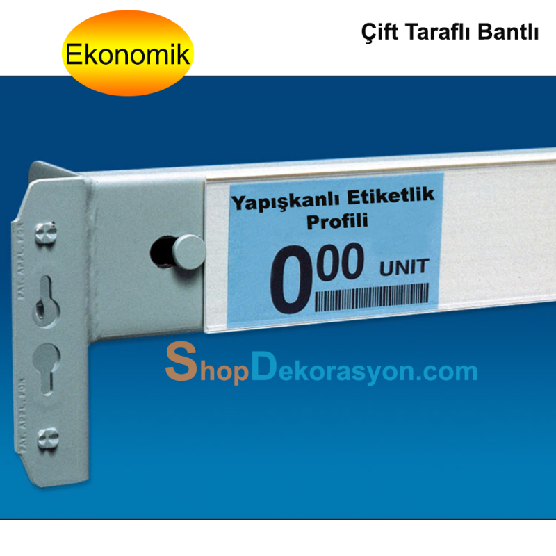 Yapışkanlı Raf Etiketliği Profili 