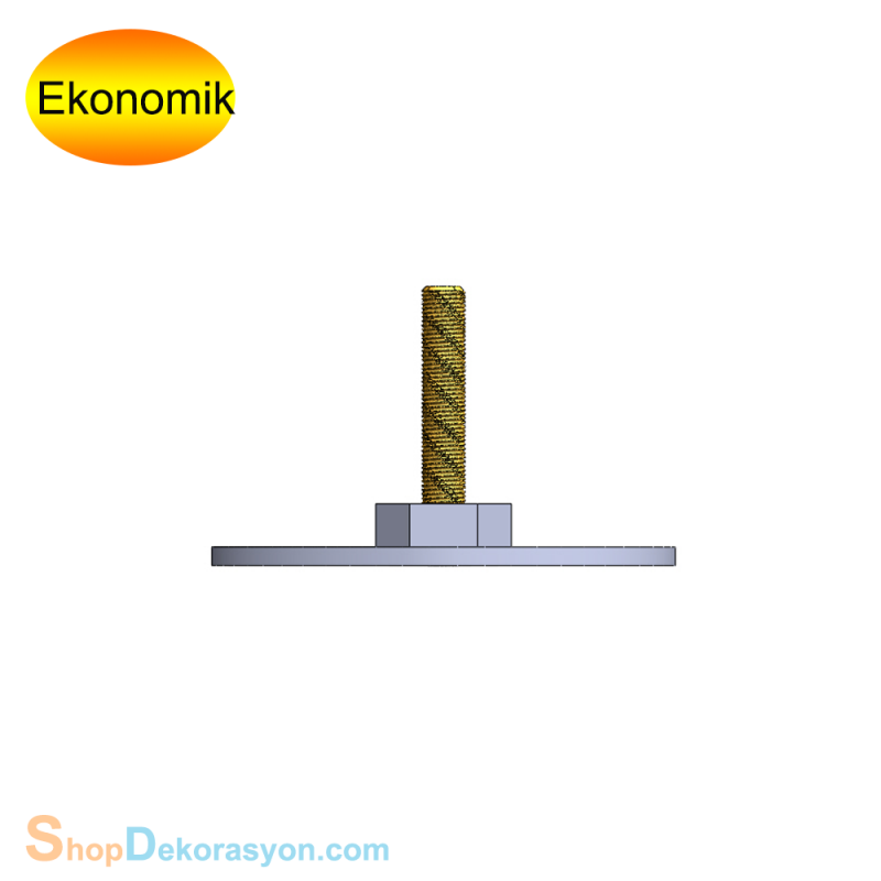 Alüminyum Profil Dikme Ayağı, Siyah