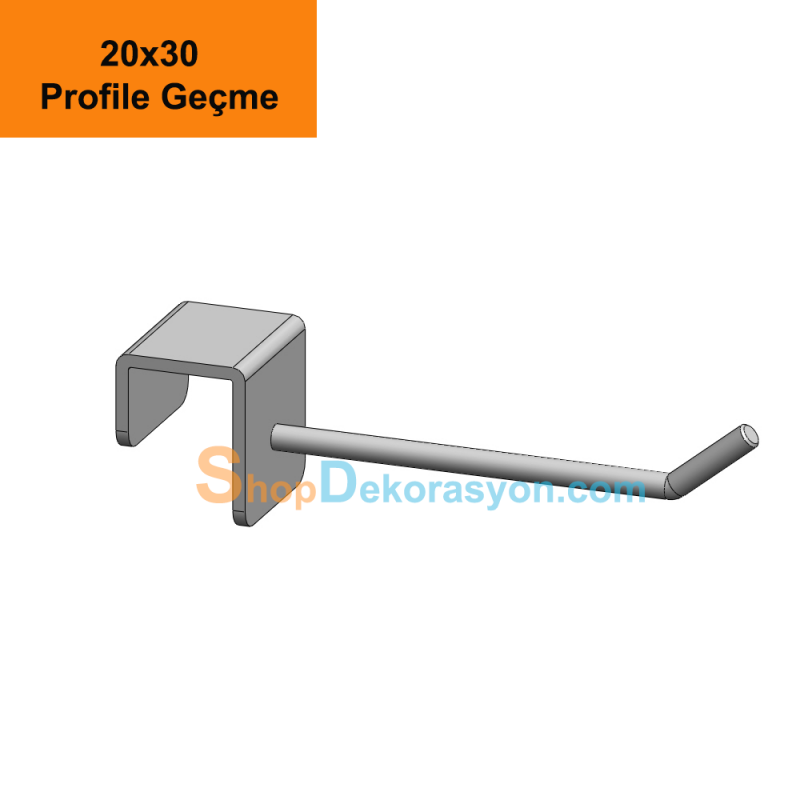 AB1 Geçme Kanca 20x30 Profile Geçme 10cm