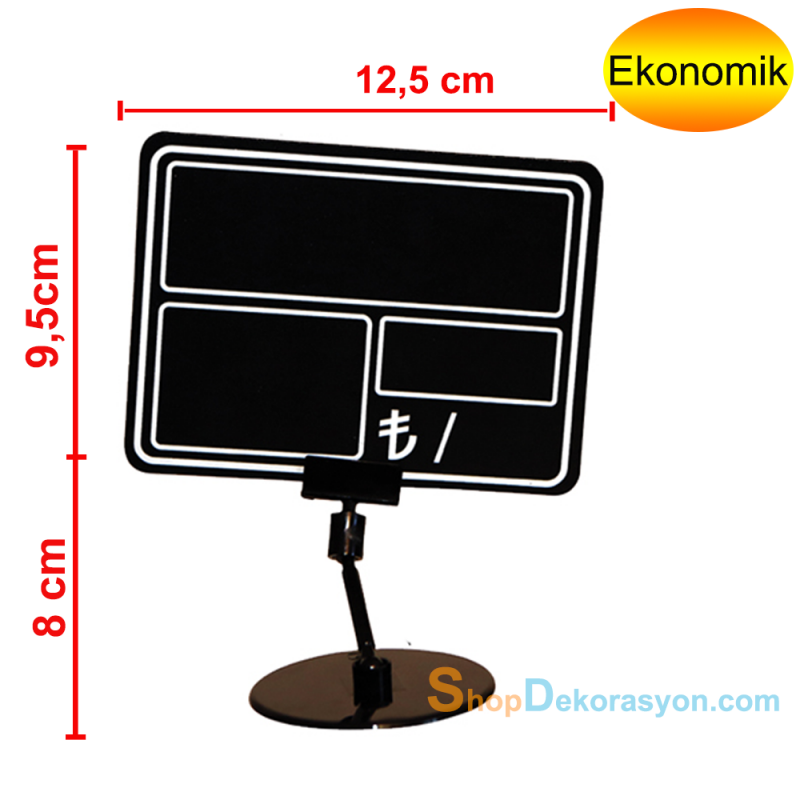 Şarküteri Reyon Ayaklı Fiyatlık Dikdörtgen