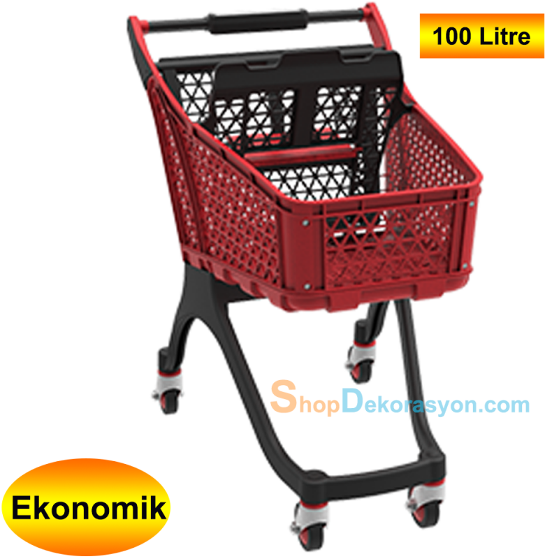 Plastik Market Arabası 100 LT