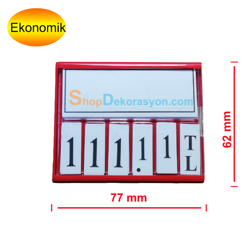 Market Reyonları Asmalı Çengelli Rakamlı Fiyat Kasetliği, Etiketlik, Küçük