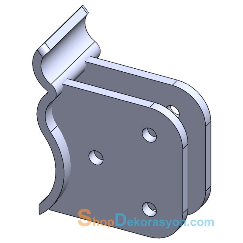 Dalgalı Panel Raf Sistemi Ara Seperatör Pleksi Tutucu