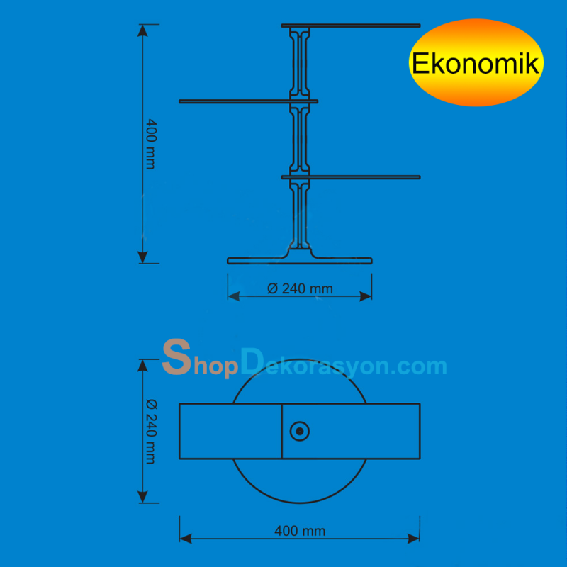 Ayakkabı Teşhir Standı 3 Katlı