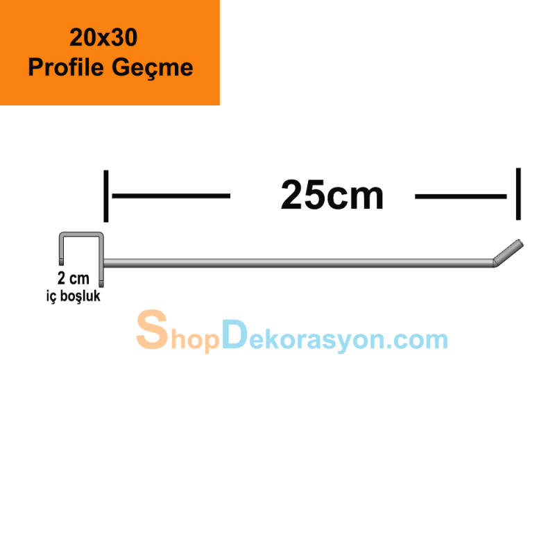 Traverse Geçme Kanca 25cm