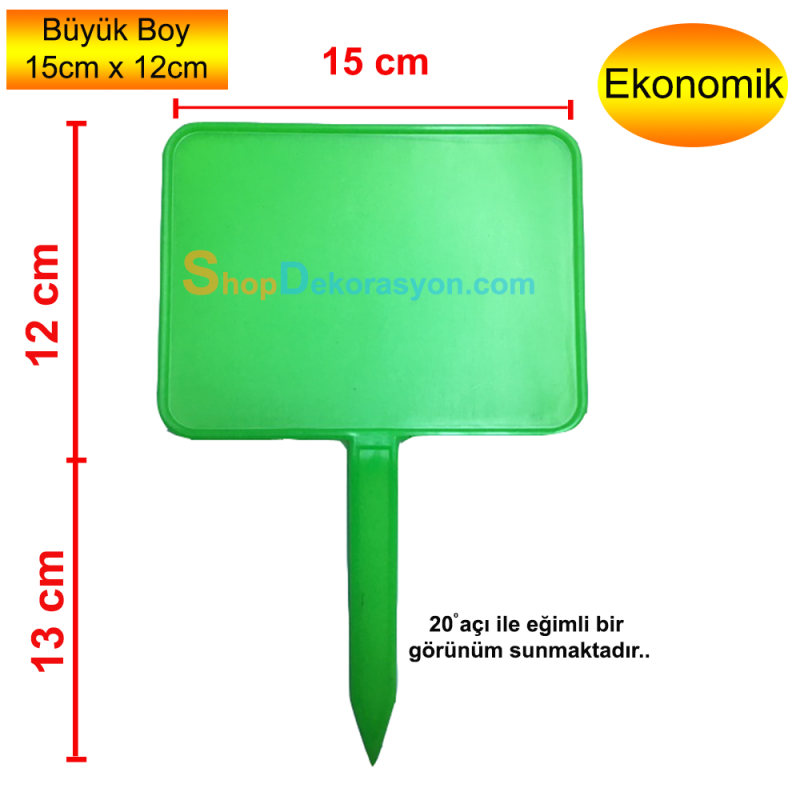 Pazar Saplamalı Fiyat Etiketliği, Büyük Boy,