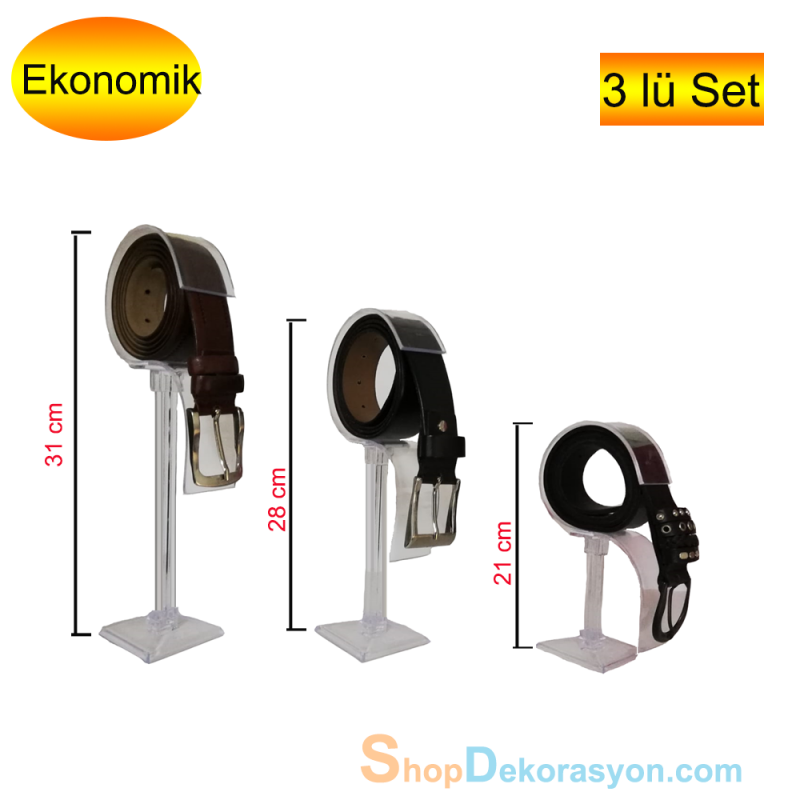 Kemer Teşhir Standı 3 Lü Plastik