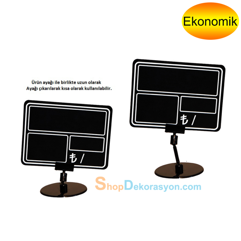 Şarküteri Reyon Ayaklı Fiyatlık Dikdörtgen