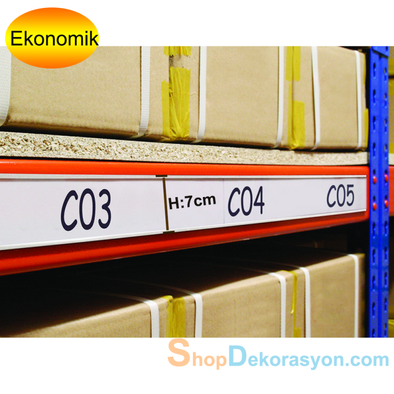 Raf Etiketlikleri H:7cm L:60cm