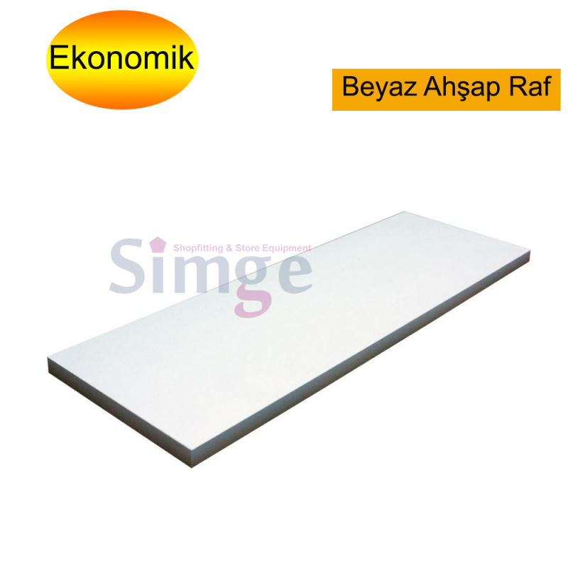 Raf Beyaz Ahşap, 80cm x 35cm