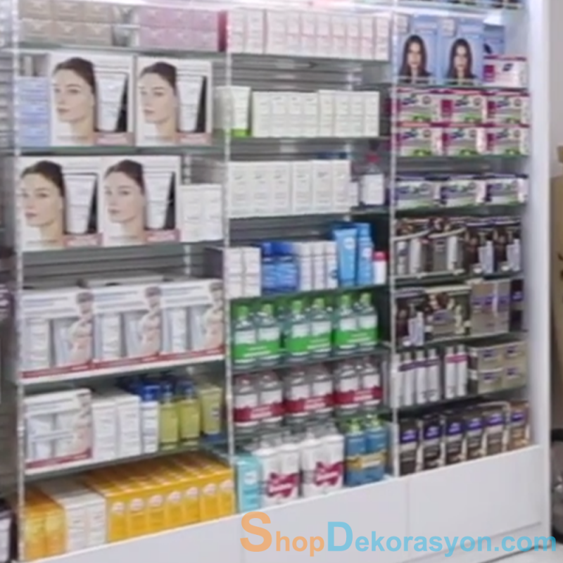 Dalgalı Panel Raf Sistemi Ara Seperatör Pleksi Tutucu