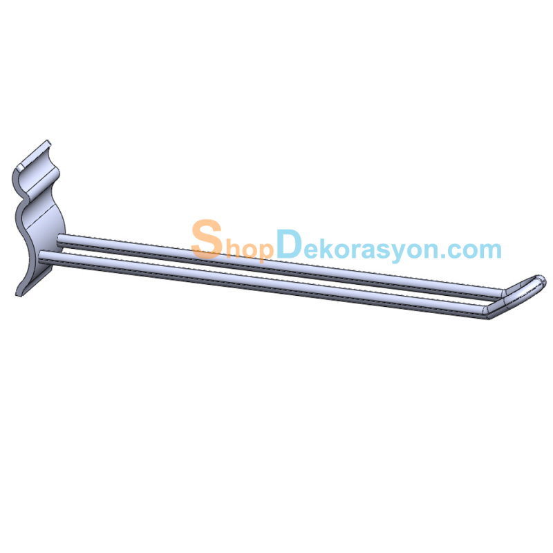 Dalgalı Panel Kutulu Ürün Çubuk Askı Taşıyıcı Raf Kancası 20cm
