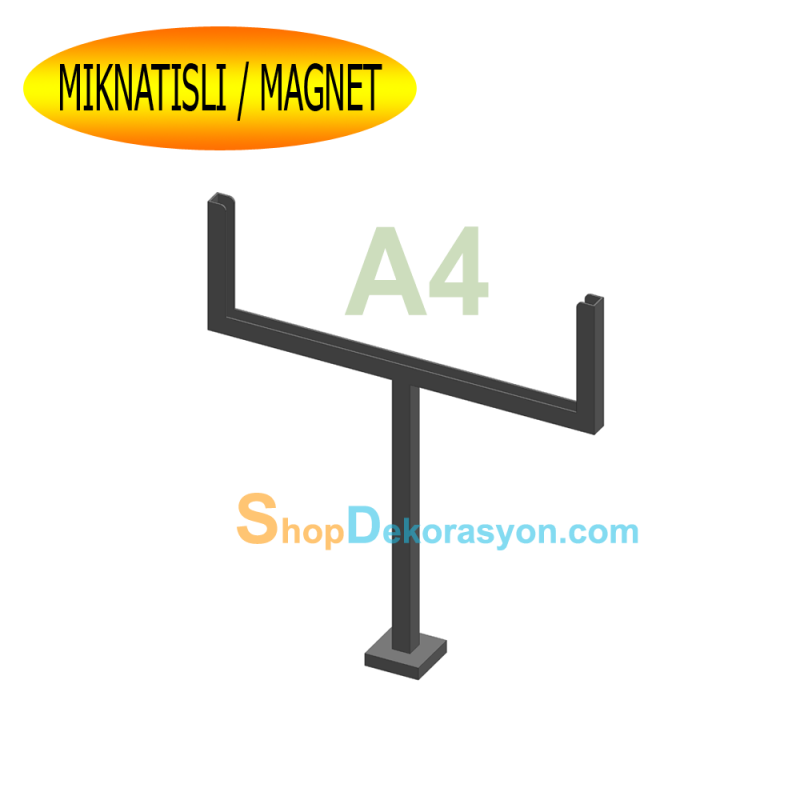 Stand Üstü Mıknatıslı A4 Metal Fiyat Etiketliği