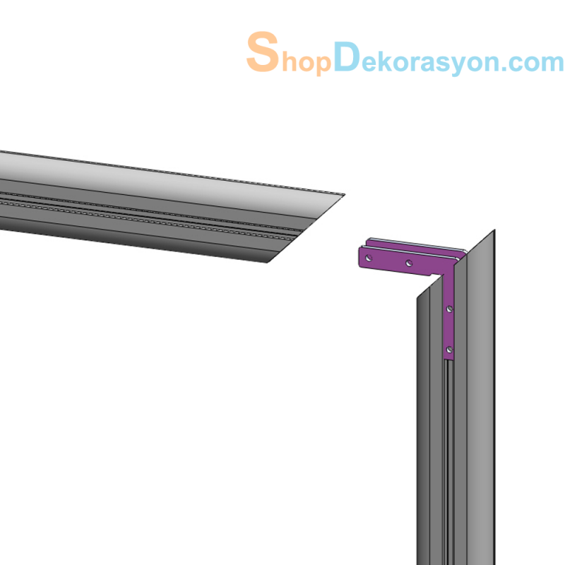 Alüminyum Dikme Köşe Birleştirici L 