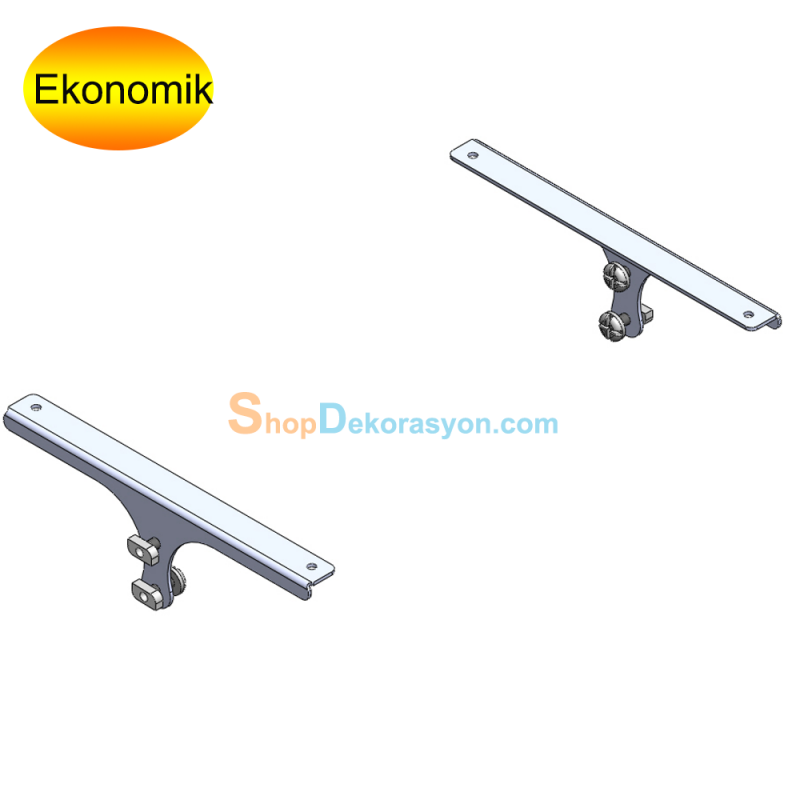 Ahşap Raf Kolu, Krom