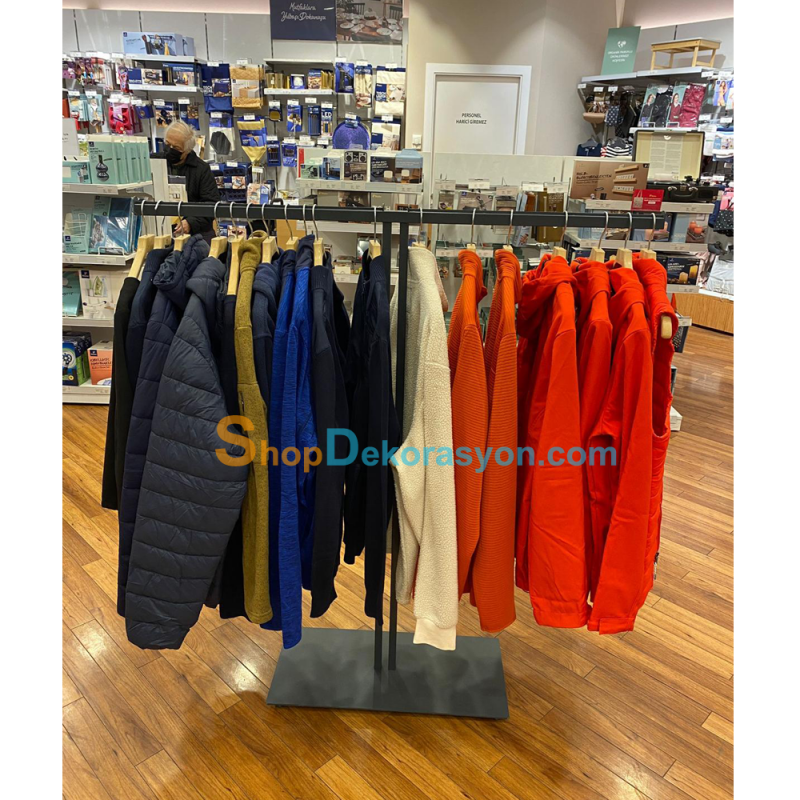 Mağaza Orta Elbise Askı Standı