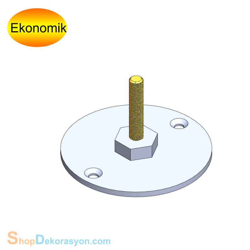 Alüminyum Profil Dikme Ayağı, Krom Kaplama