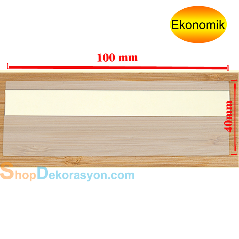 Yapışkanlı Etiketlik Şeffaf 40 mm x 100 mm