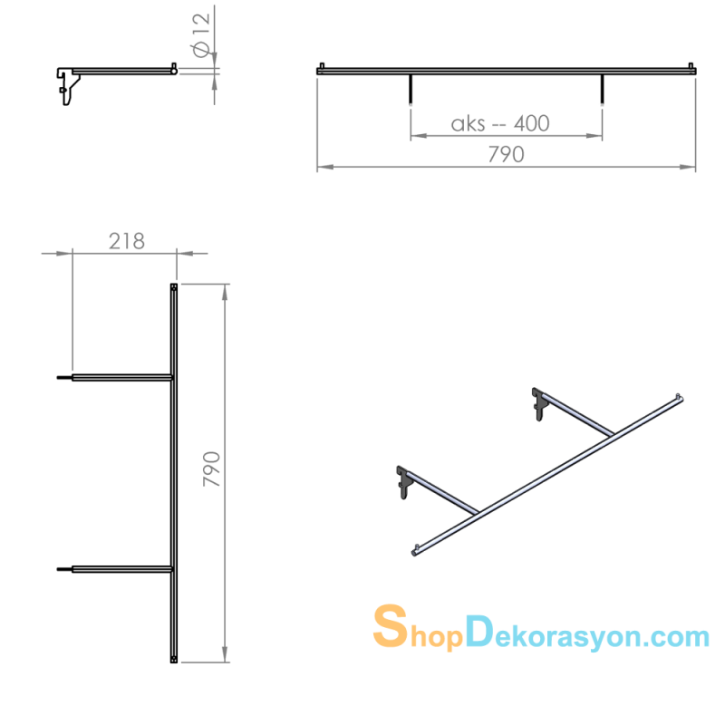 U Tipi Mil Askı Taşıyıcı