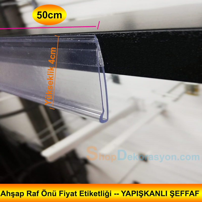 Raf Önü Şeffaf Plastik Fiyat Etiketliği Profili