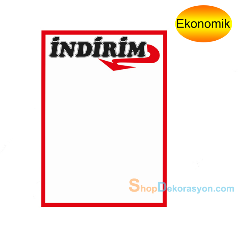 Baskılı Kuşe A4 İndirim Fiyat Etiketi