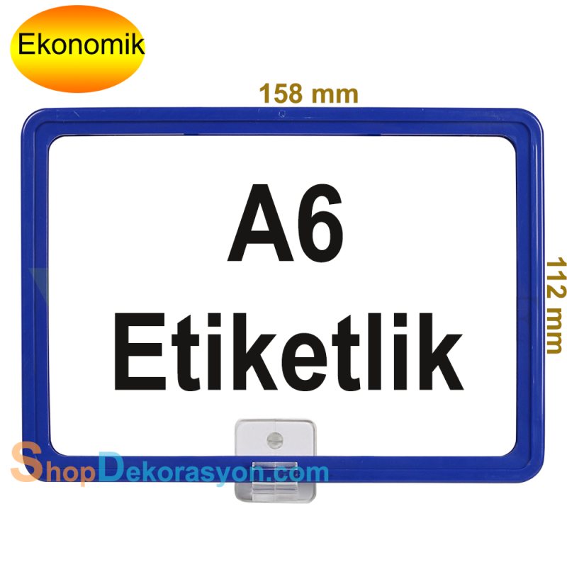 Mıknatıslı Metal Yüzeye ve Profile Sabitlenebilen A6 Fiyat Etiketliği