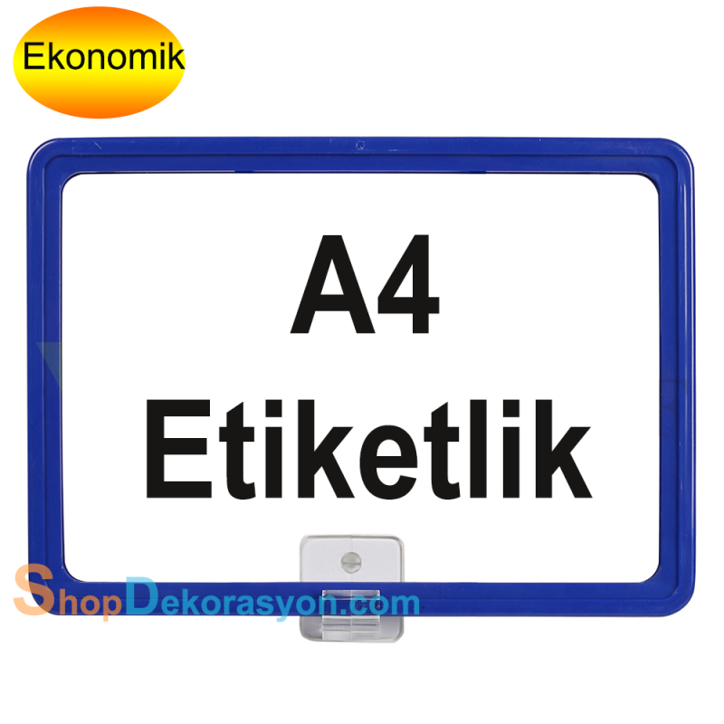 Mıknatıslı Metal Yüzeye ve Profile Sabitlenebilen A4 Fiyat Etiketliği