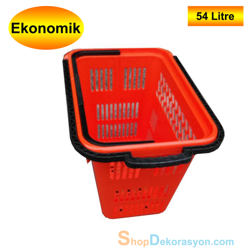 Tekerlekli Plastik Market Sepeti 54 Litre