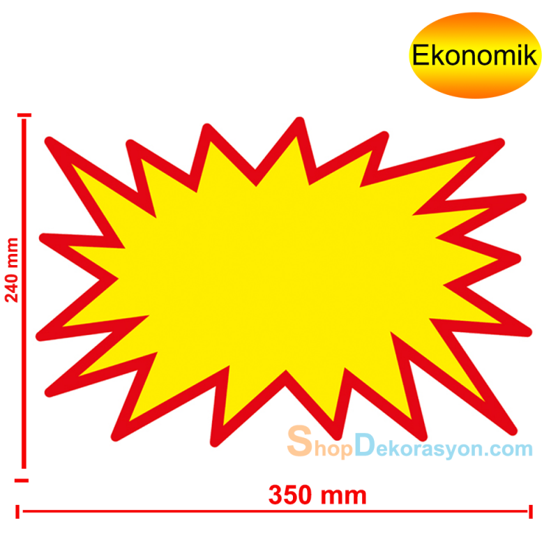 Yıldız Büyük Boy Fiyat Etiketliği