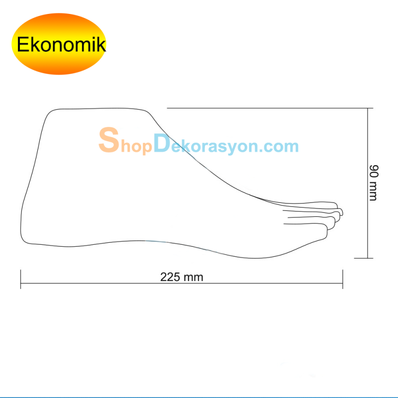 Soket Çorap Mini Beyaz Renk Manken Çoraplık