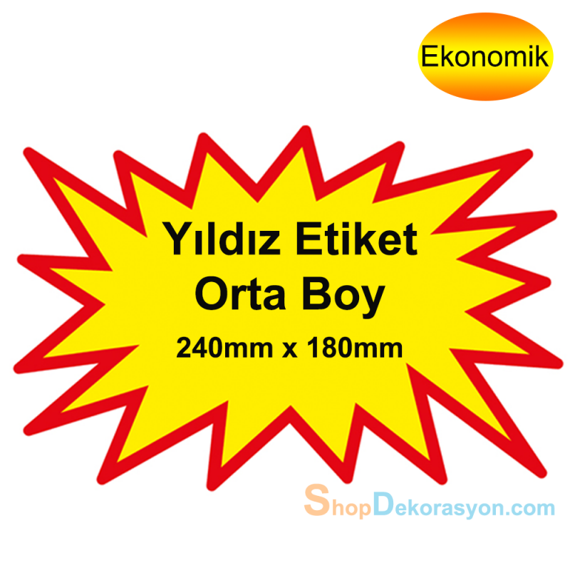 Yıldızlı Etiket Orta Boy