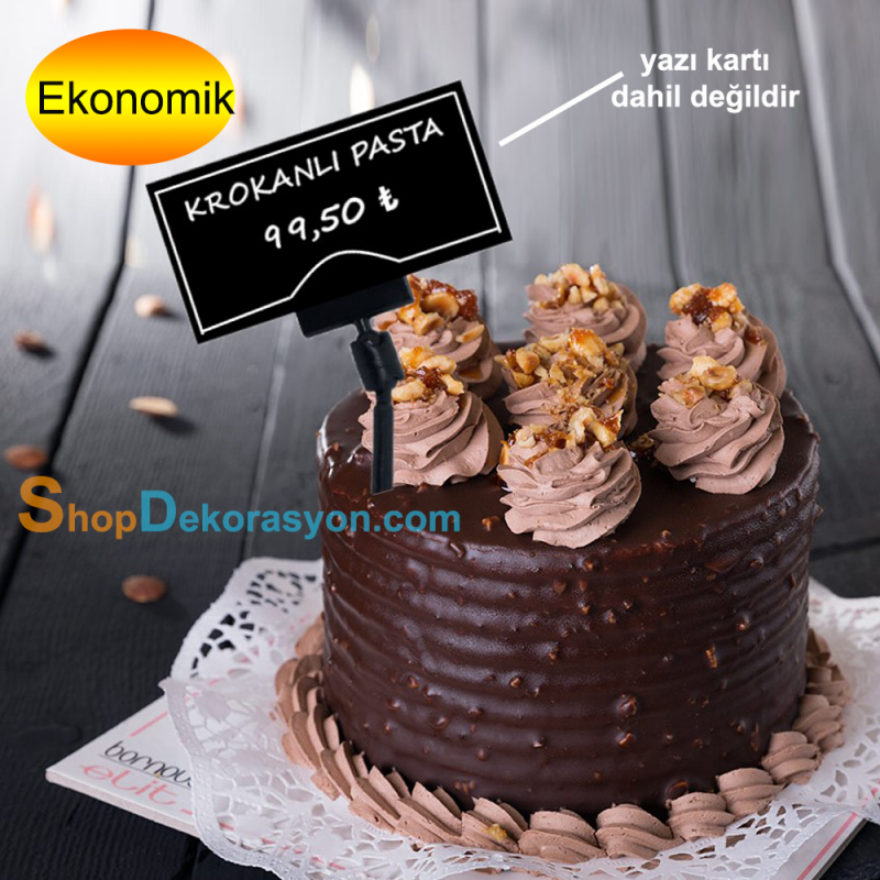 Pastane Saplamalı Etiket Tutucu