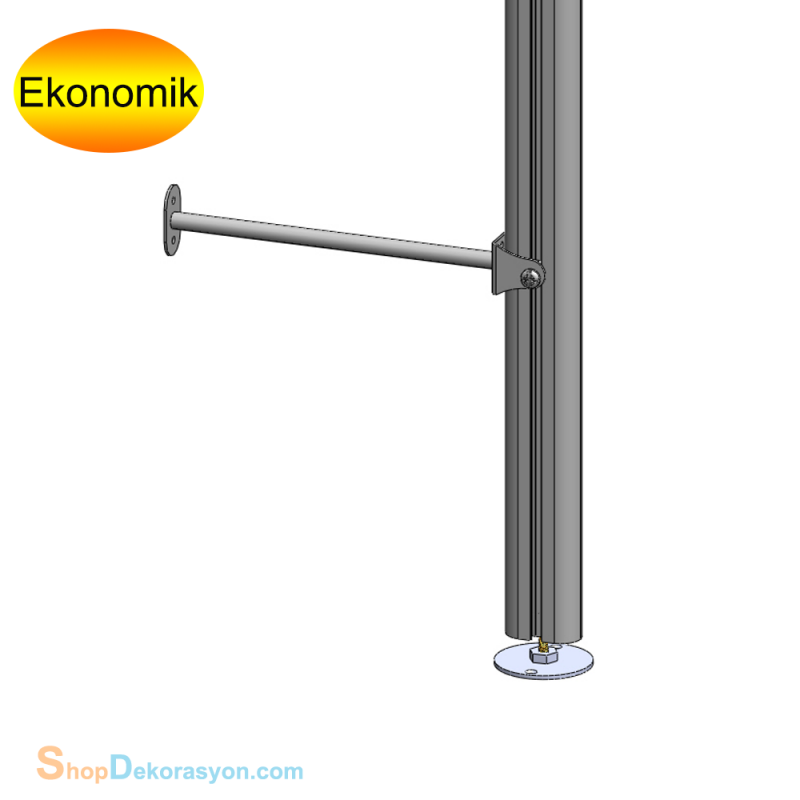 Alüminyum Mağaza I Tipi Duvar Önü Dikmesi, GOLD Eloksal