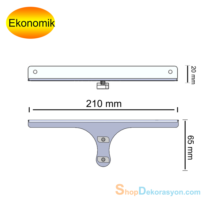 Ahşap Raf Kolu, Siyah