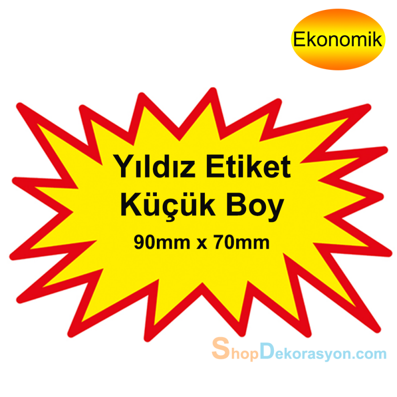Yıldızlı Etiket Küçük Boy