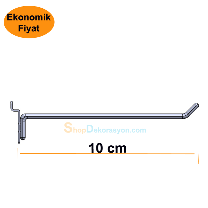 Kanallı Pano Çift Telli U Tipi Kanca  10cm