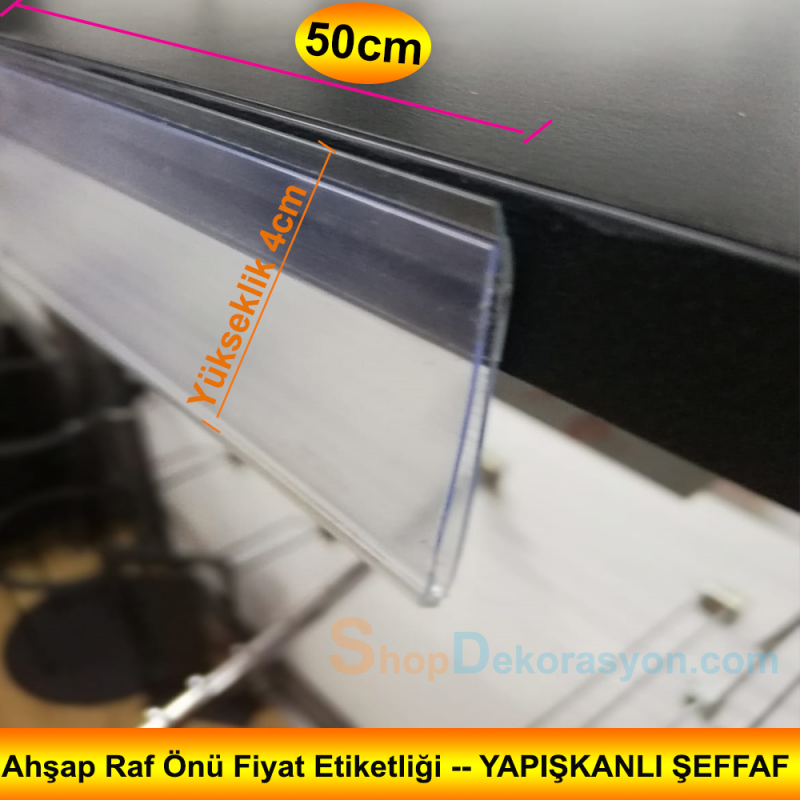 Raf Önü Şeffaf Plastik Fiyat Etiketliği Profili