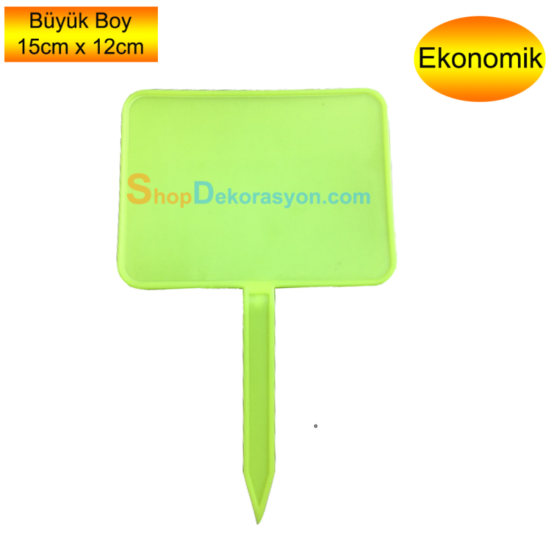 Saplamalı Fiyat Etiketi, Büyük Boy Sarı