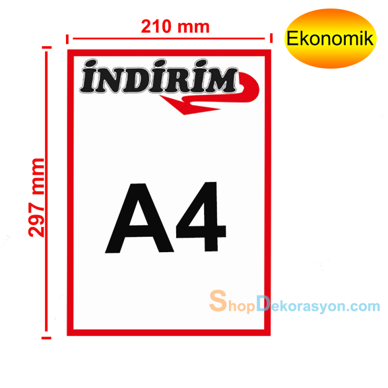 Baskılı Kuşe A4 İndirim Fiyat Etiketi